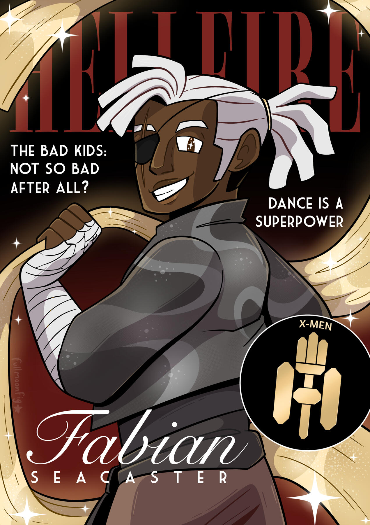 Hellfire 2025 Cover (for the Hello, Uncanny X-Men zine of the 2025 Dimension20 ZineJam)