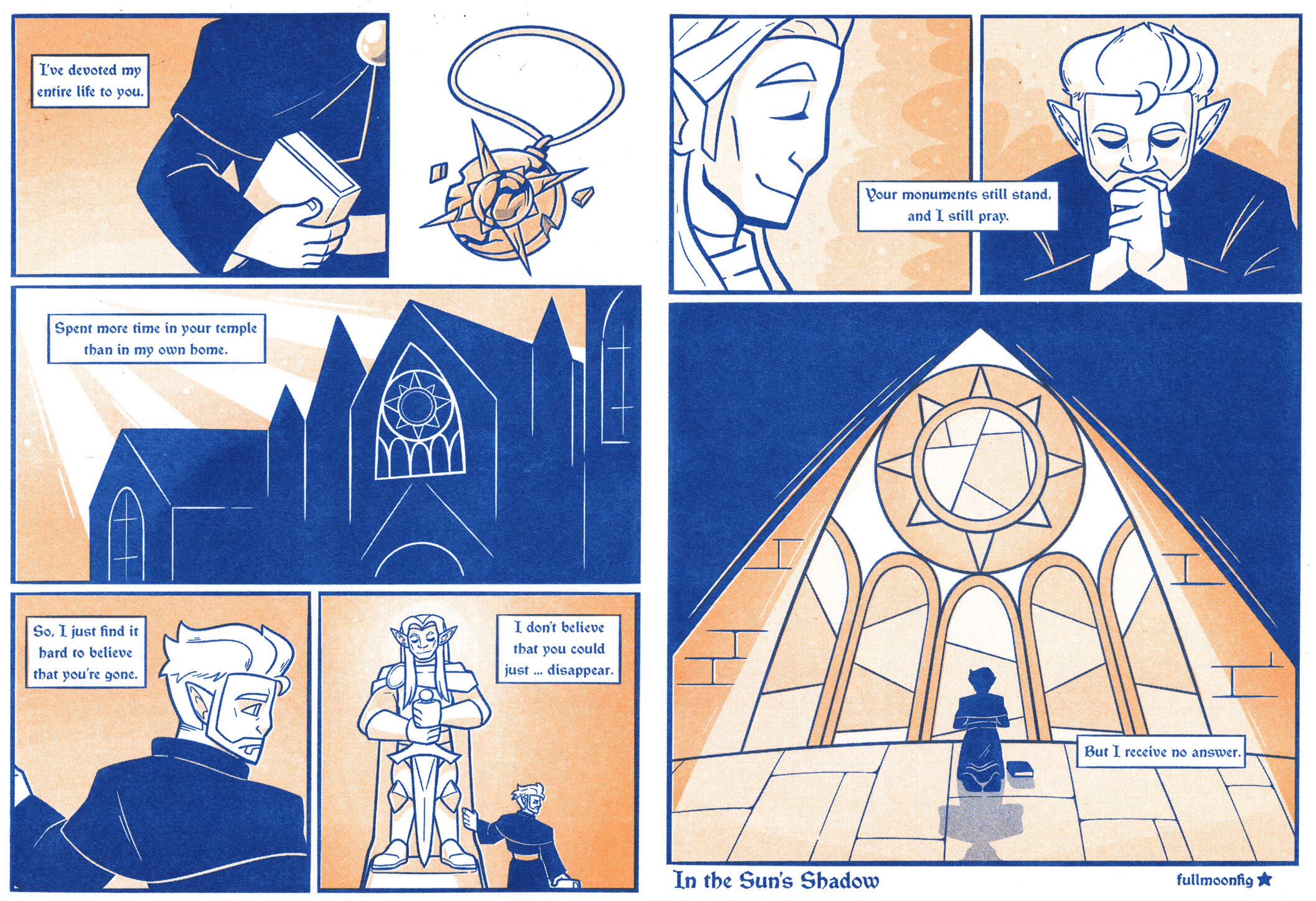 In the Sun's Shadow - risograph comic